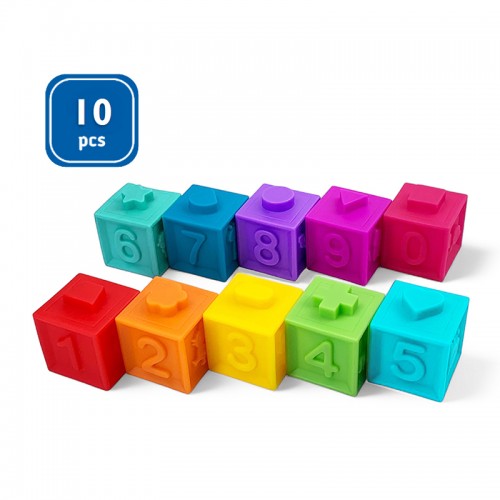 Hap-P-Kid Little Learner Soft Building Blocks | Stacking Block | 12 months+